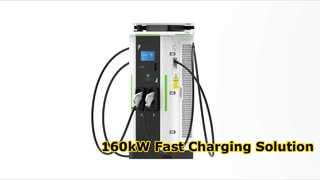 Stasiun Pengisian Cepat DC Port Ganda 160kW, Tahan Debu IP54 & Tahan Air untuk Penggunaan Komersial
