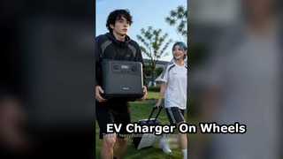 Mobile Wheeled EV Charging Power Bank. 220V Outdoor Backup Power Supply