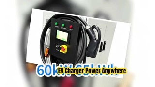 Maxpower 60kW Rating Power 65kWH Kapasitas IP55 Perlindungan Mobil EV Charger Stasiun Pengisian Portable