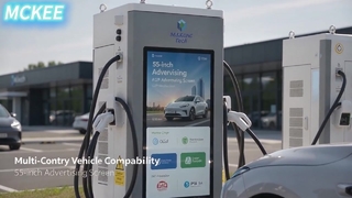 Pengisi Daya DC EV Cepat dengan Layar Iklan Sentuh 10 Inci