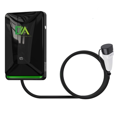 Harga yang bagus 32A Stasiun pengisian daya mobile AC bermotif hitam 22KW Smart Electric Vehicle Home Charger on line
