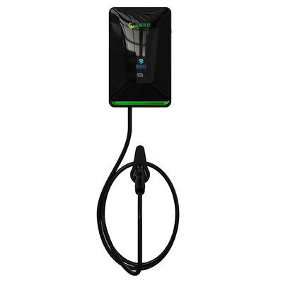 Harga yang bagus 7kw Car Charging Point Black Wallbox Home Use Liquid Crystal Display Swipe Start on line