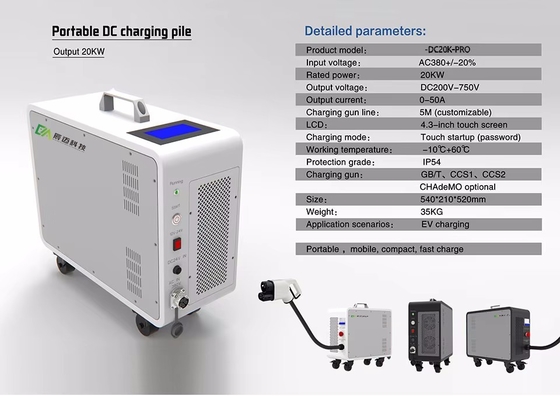 Harga yang bagus Kompatibel RFID 20kw 220v OCPP Cepat DC EV Car Charger Stasiun Pengisian Chademo on line