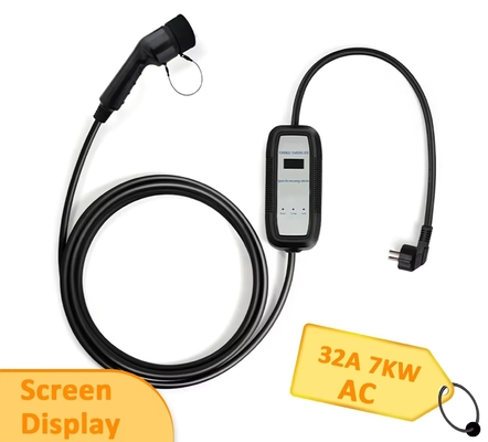 Harga yang bagus TYPE2 32A 7KW Portable AC EV Charger Wallbox Standar Eropa on line