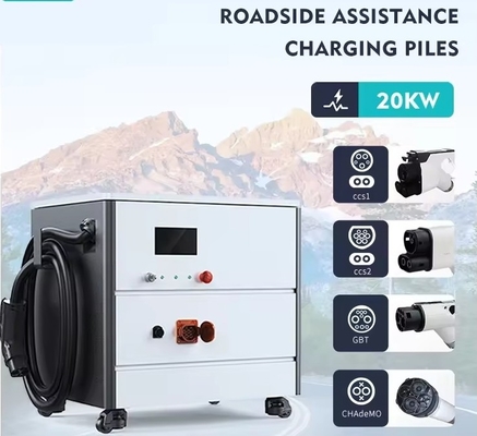 Harga yang bagus Portable IP54 20KW Mobile EV Battery Charger Untuk Emergency Road Rescue on line