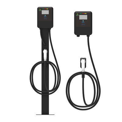 Harga yang bagus 220V/7KW/32A Black Wall-mounted / Post-Type Electric Vehicle Charging Stack Pengisi daya kendaraan listrik on line