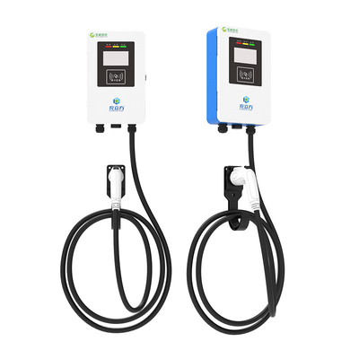 Harga yang bagus 7KW/32A Biru Dan Putih Dinding / Kolom Pengisian Kendaraan Listrik Tumpukan Pengisian Kendaraan Listrik on line