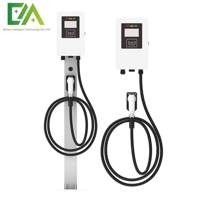Harga yang bagus 7KW 11KW 22KW Kolom Putih / Tipe Lantai Senapan Tunggal Kendaraan Listrik AC Tumpukan Pengisian / Stasiun Pengisian on line