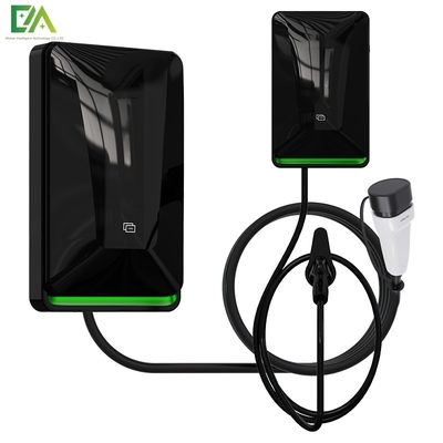 7KW 11KW 22KW Baru Hitam Wall-mounted Kendaraan Listrik Single Gun AC Charging Pile / Mobile Charger
