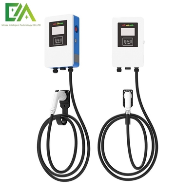 Harga yang bagus 7KW 11KW 22KW Mobil listrik berwarna Biru dan Putih dipasang di dinding Single Gun AC Charging Stack/Portable Charger on line