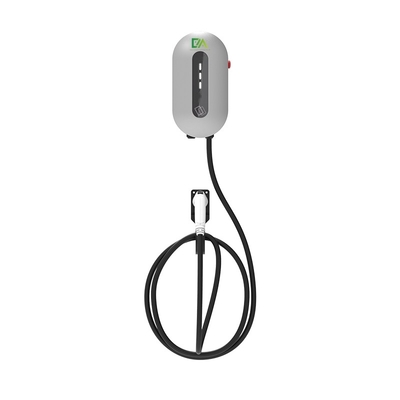 Rumah 22KW Silver Wall-mounted Electric Vehicle Charger EV GBT 7KW 11KW Stasiun Pengisian Kendaraan Listrik
