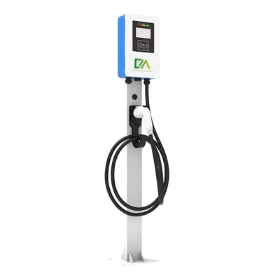 Harga yang bagus 7KW 11KW 21KW Kolom Biru Dan Putih / Tipe Lantai Senapan Tunggal Kendaraan Listrik AC Pengisian Baterai Rumah Tangga / Komersial on line