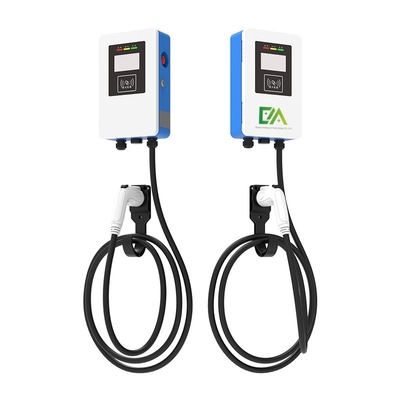 7KW 11KW 22KW 32A Biru Dan Putih Dinding Mobil Listrik Single Gun AC Charger Untuk Penggunaan Rumah