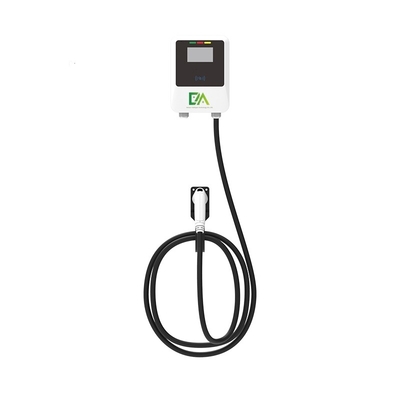 Rumah 7KW 11KW 22KW 32A Putih Mobil Listrik Dinding Single Gun AC Charger