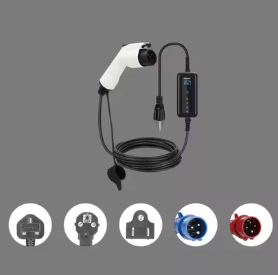 Harga yang bagus 7KW 32A 1 Single Phase Electric Portable Charger Type 1 5M 10m Kabel Pengecas Mobil Listrik Wall Box Stasiun Pengisian Mobil Listrik CEE Plug on line