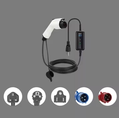 Harga yang bagus Ev Portable 7kw Ac Ev Charger Mobile Evse Portable Charger Stasiun Pengisian Listrik Portable Electric Car Charger on line