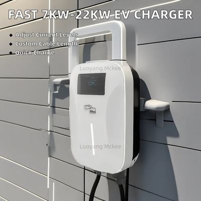 Harga yang bagus Wallbox AC EV Charger dengan panjang kabel 5m 4,3 inci Smart Display dan perlindungan IP65 untuk penggunaan rumah dan komersial on line