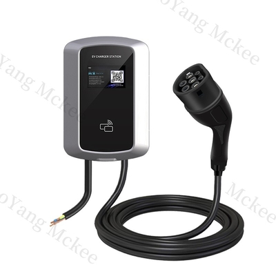 Harga yang bagus Commercial AC Charger 7KW Type 2 EV Car 14KW Intelligent Voice-Controlled IP55 Safe EV Charger AC dengan Load Balance on line