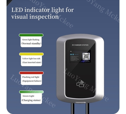 Commercial AC Charger 7KW EV Type 2 EV Car 14KW Intelligent Voice-Controlled Charger IP55 Safe EV Charger AC dengan Load Balance