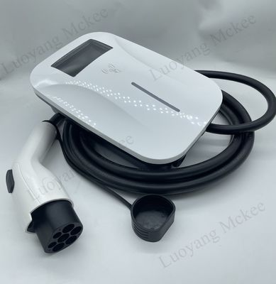 Harga yang bagus Pengisi Daya EV AC 7KW yang Dipasang di Dinding dengan Perlindungan IP65 dan Layar Berwarna Penuh 4,3 inci untuk Kendaraan Listrik Tipe 1 on line