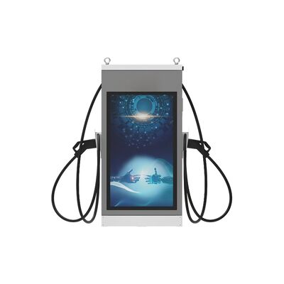 Harga yang bagus Multifunctional Commercial DC EV Charger Dengan 55-Inch Advertising LCD IP54 Air-Cooled OCPP1.6J 240kW untuk Operasi Armada Jalan Raya Stasiun Parkir On line