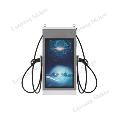 Harga yang bagus Layar Papan Reklame Digital 55 Inci HD 60kW Stasiun Pengisian Cepat EV untuk Tempat Parkir Bisnis Komersial on line