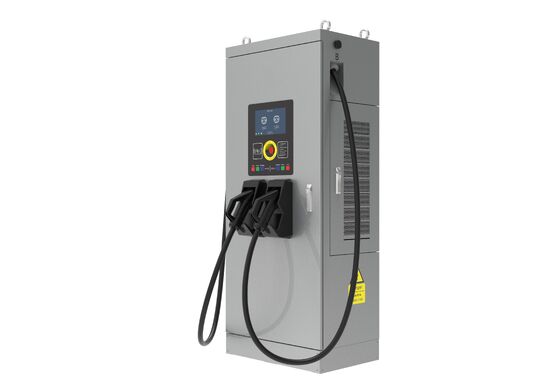 Harga yang bagus 60kW Komersial DC EV Charging Stack, Dual DC Charging Guns, Perlindungan Over-temperature, Rentang Tegangan Keluar yang Dapat Disesuaikan, Sumber Daya Tiga Fase on line