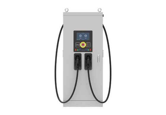 Harga yang bagus 80kW Commercial Operable DC Charging Stack, layar sentuh berwarna 7 inci, Jaringan 4G & Sistem Pembayaran Kartu Swipe on line