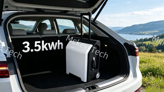 Harga yang bagus 3500W Terukur 3.5kWh Trolley Mobile Energy Storage Power Bank 7000W Puncak 51.2V LFP 186-236V Input AC Off Grid Power Station untuk Pengisian Darurat EV Penggunaan Armada Komersial On line