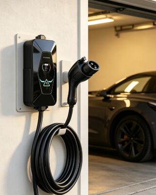 Harga yang bagus 9.6KW A2 AC Portable Car Charger Type1 6A‐40A 85V‐265V Input 1.68 Inch LCD Display IP54 Protection UL94 V0 Flame Retardant EV Charger On line