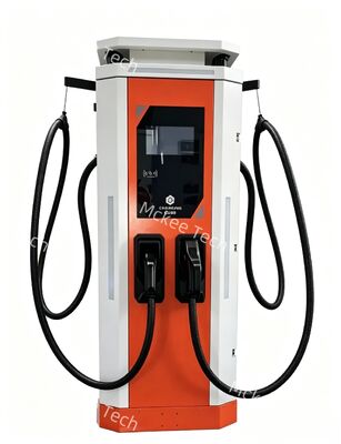 Untuk Armada Komersial Truk Industri Berat Stasiun Pengisian Daya Cepat Pengisi Daya EV DC 60KW Seri White Dew Pendingin Udara IP54 OCPP1.6J Layar Sentuh 10 Inci