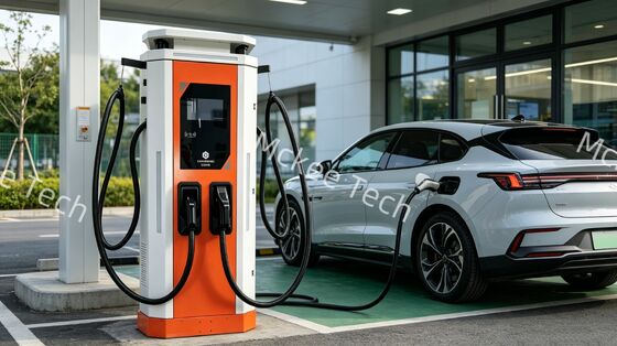 Pengisi Daya Cepat EV DC Seri White Dew 160KW Berpendingin Udara Terlindungi IP54 Stasiun Pengisian Daya Layar Sentuh 10 Inci Dilengkapi OCPP1.6J untuk Armada Komersial Truk Industri Berat