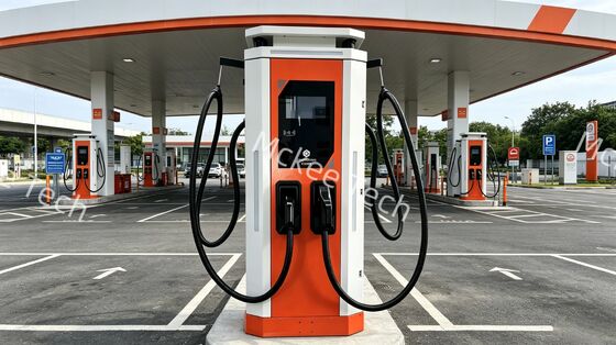 Infrastruktur Pengisian Truk Berat Armada Komersial White Dew Series 240KW DC EV Charger Air Cooling OCPP1.6J 10 Inch Touch Screen IP54 Stasiun Pengisian Cepat
