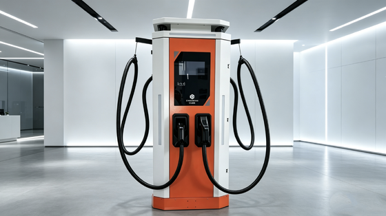 Harga yang bagus Stasiun Pengisian Cepat DC Seri Embun Putih CLF-DC-240 Tahan Semprotan Garam 240KW Konektor Tipe 2 3 Fase AC380V Pendingin Udara IP54 OCPP1.6J Layar Sentuh 10 Inci Kabel 5m On line