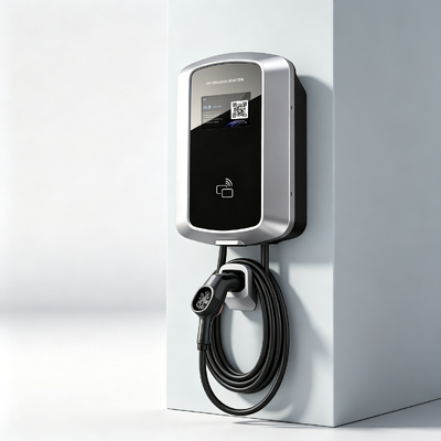 Harga yang bagus Type1 Kompatibel J8 EV Charging Station Anti Salt Spray Wall Mounted Column Mounted AC Charger 7.6kw 32A 85V sampai 265V IP54 5.64 inci LCD Display Perumahan Pengembangan komersial On line