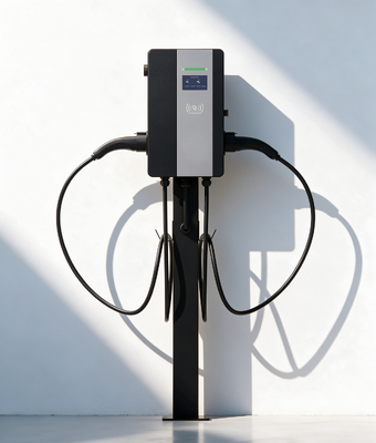 Harga yang bagus Pengisi Daya EV AC Tipe 2 Dual Gun Tipe Universal Komersial Residensial 22KW CLF AC 22D IP54 OCPP1.6J Layar Sentuh Warna Kecerahan Tinggi 4,3 Inci On line