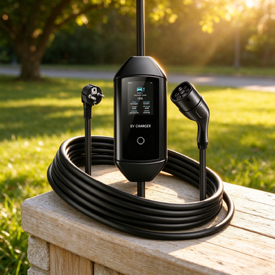 Harga yang bagus Portable AC EV Charger Type 1 40A 9.6kW 240V Adjustable Current with 3.67 Inch LCD On line