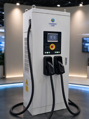 Harga yang bagus Pengisi Daya Cepat DC IP54 120kW Pelindung Keamanan Rantai Penuh Layar Sentuh 10 Inci Kabel 5m Jalan Tol On line